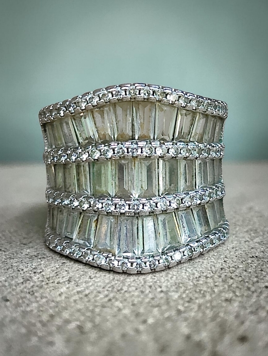 Vintage Jewelry - Vintage Baguette Sparkly Ring